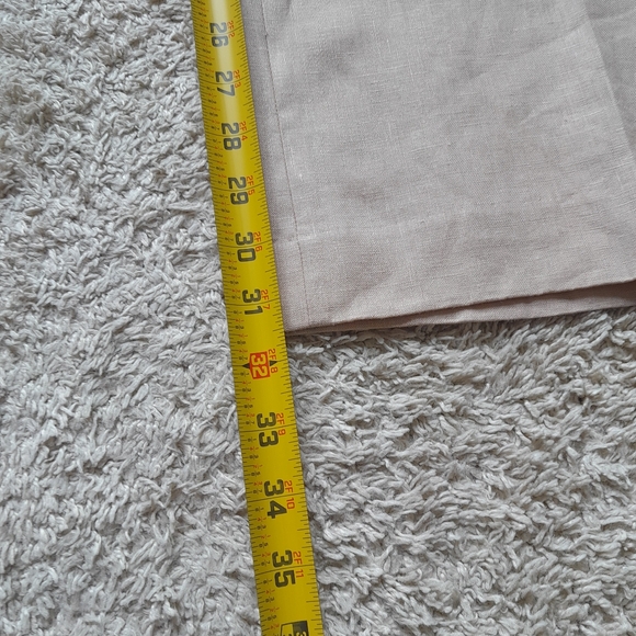 Talbots wide leg linen pants tan beige lightweight womens 14 - Picture 10 of 11